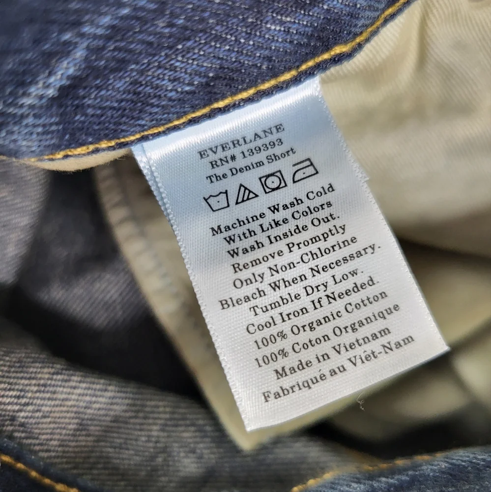 Everlane Vintage Indigo Denim Shorts sz 25 - Picture 5 of 6